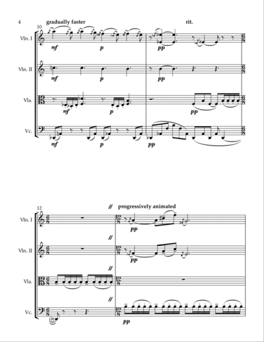 That the Night Be Propitious String Quartet scores gallery preview page 4