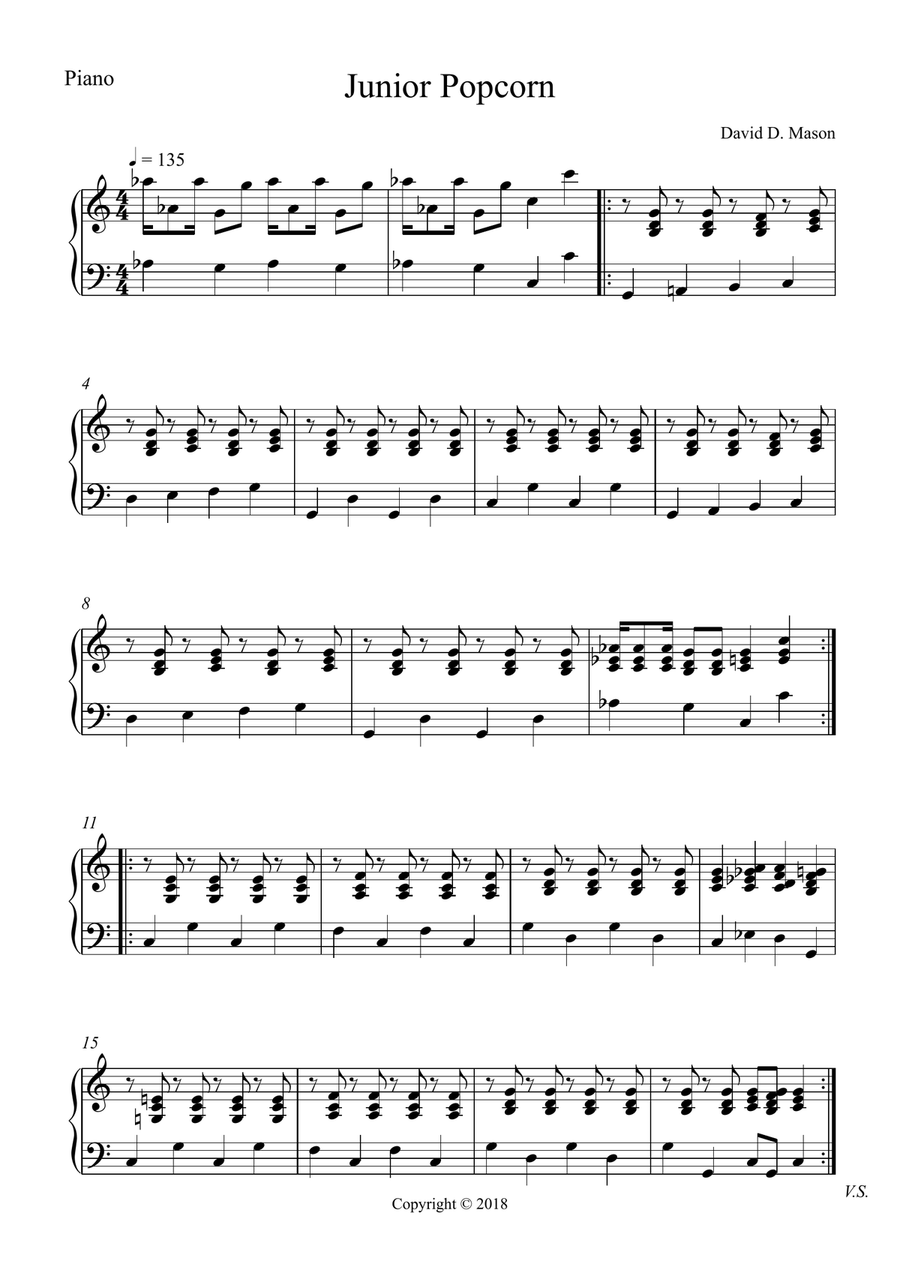 Junior Popcorn Junior Popcorn Piano scores gallery preview page 3