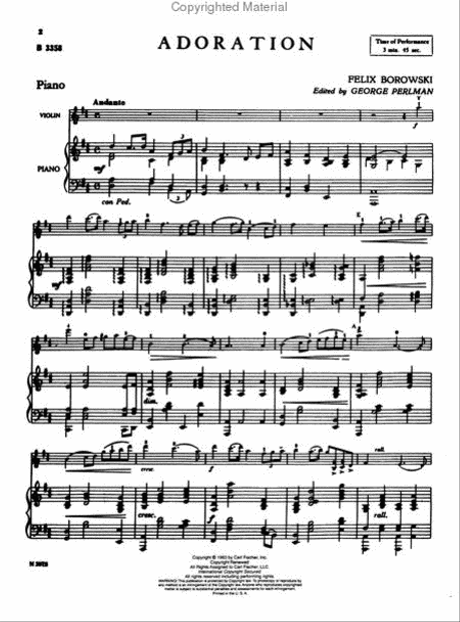 Adoration Violin Solo scores gallery preview page 2