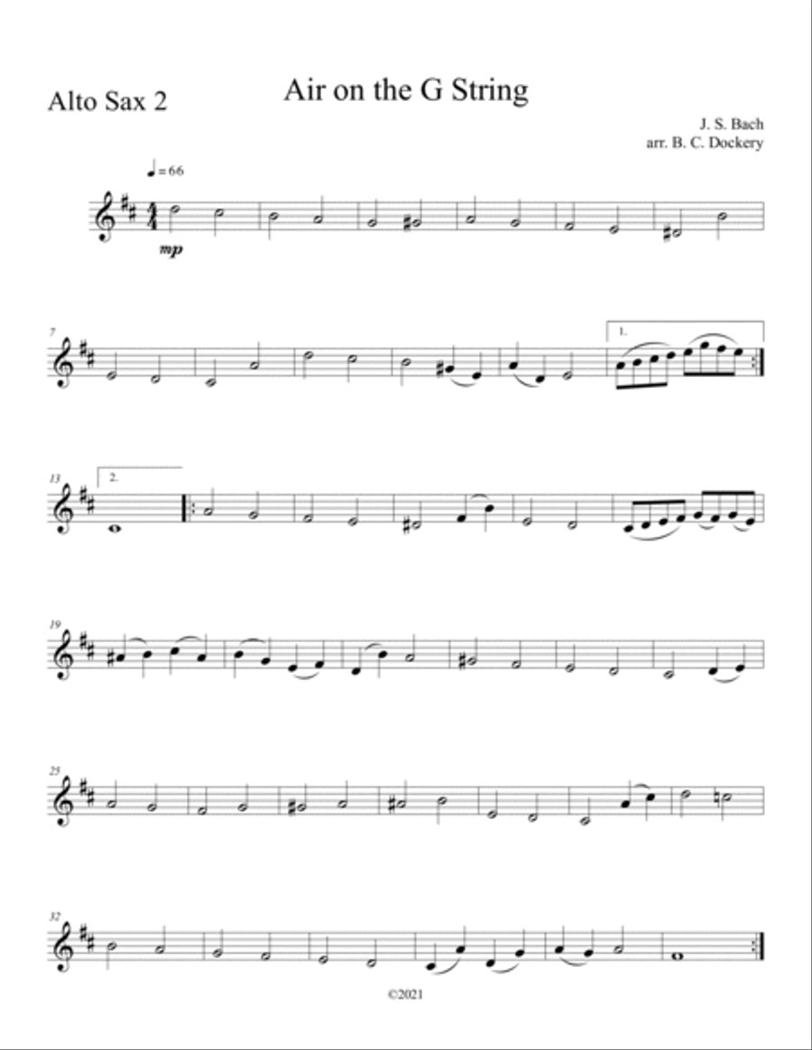 20 Classical Themes for Alto Saxophone Duet Woodwind Duet scores gallery preview page 5