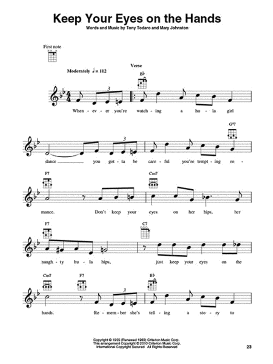 Hawaiian Songs for Ukulele Ukulele scores gallery preview page 4