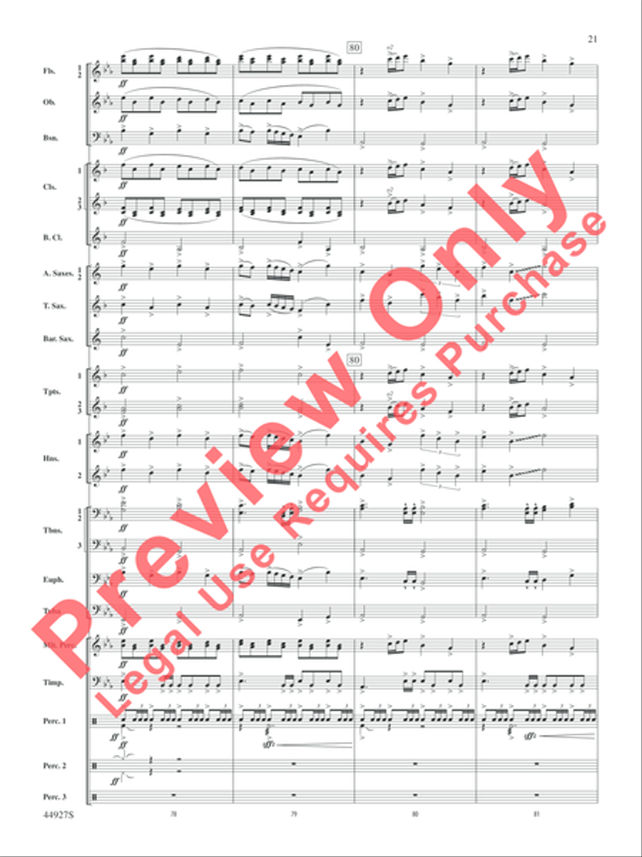 At the Movies with John Williams Concert Band scores gallery preview page 46
