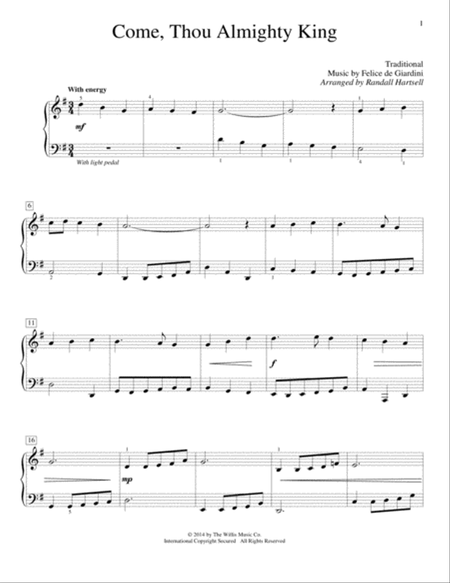 Come, Thou Almighty King Come, Thou Almighty King Piano Method scores gallery preview page 1