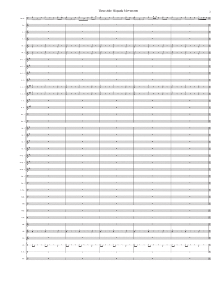 Three Afro-Hispanic Movements For Trombone and Concert Band (Revised Edition 2024)