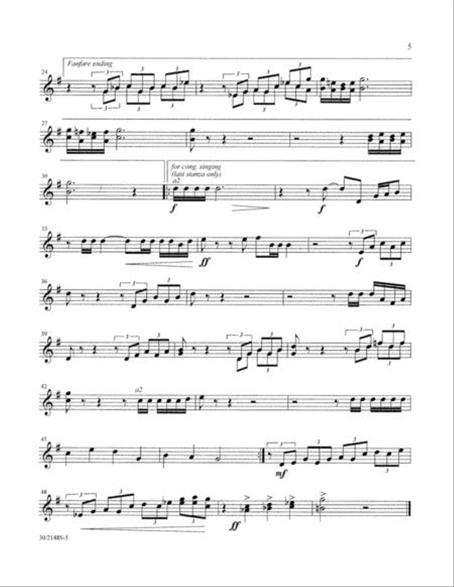 Fanfares and Finales for Congregational Singing - Brass and Timpani Parts Set of Parts scores gallery preview page 5