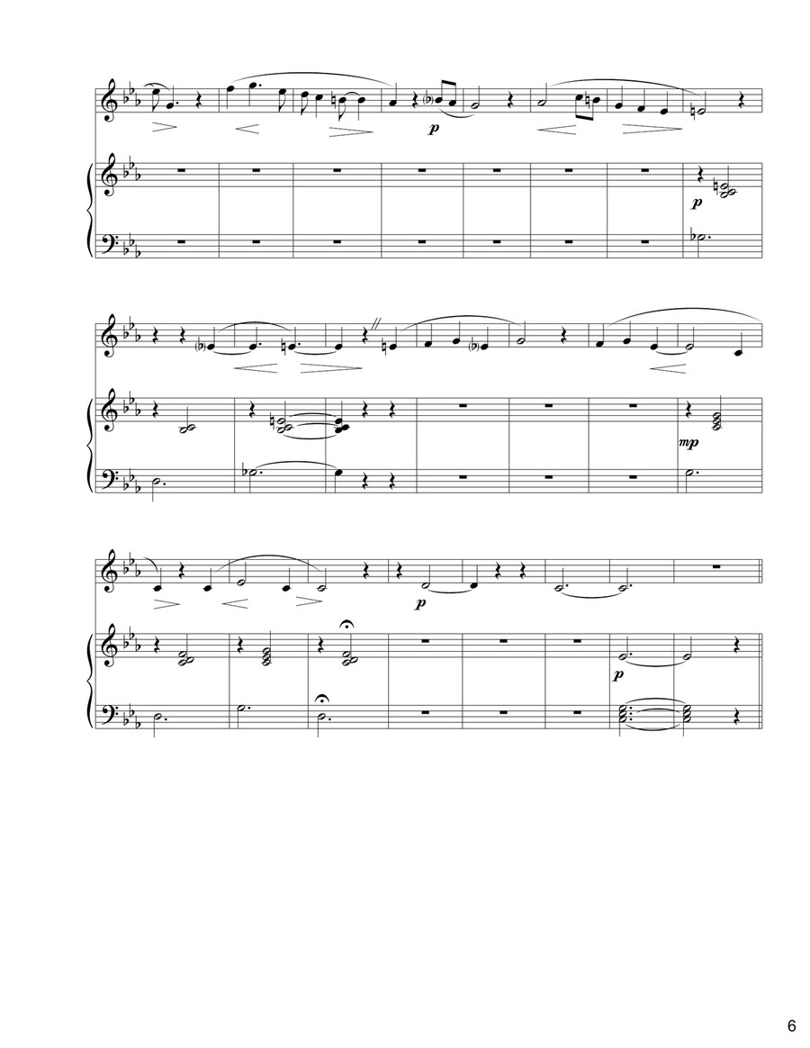 Sonata for Oboe and piano Piano scores gallery preview page 6