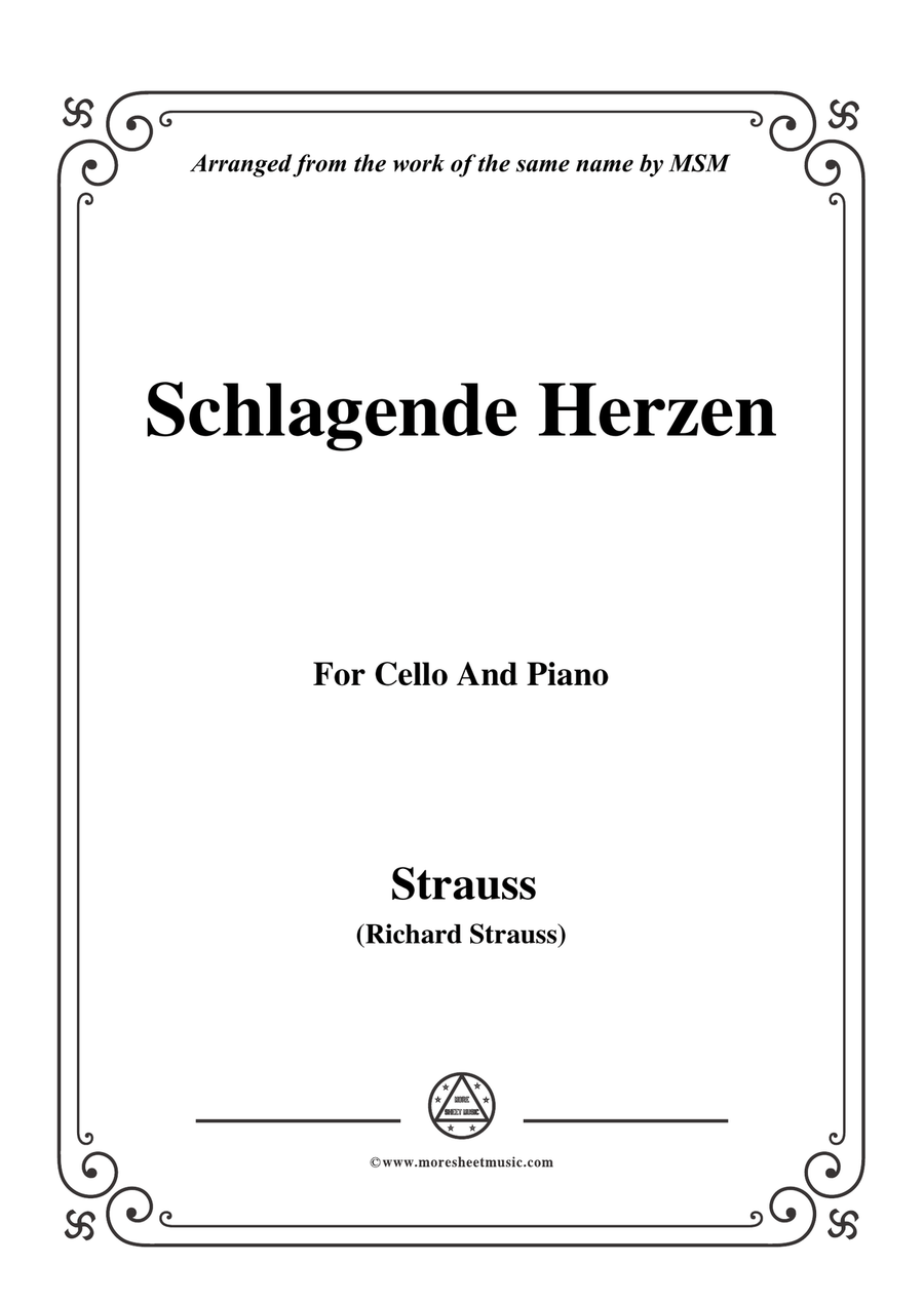 Richard Strauss-Schlagende Herzen, for Cello and Piano