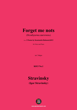 Stravinsky-Forget me nots(Незабудочка цветочекь)(1912),K013 No.1,in C Major