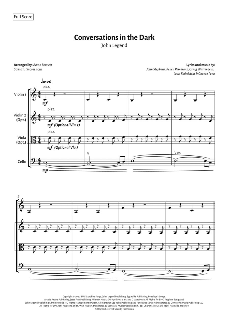 Conversations In The Dark String Trio scores gallery preview page 1