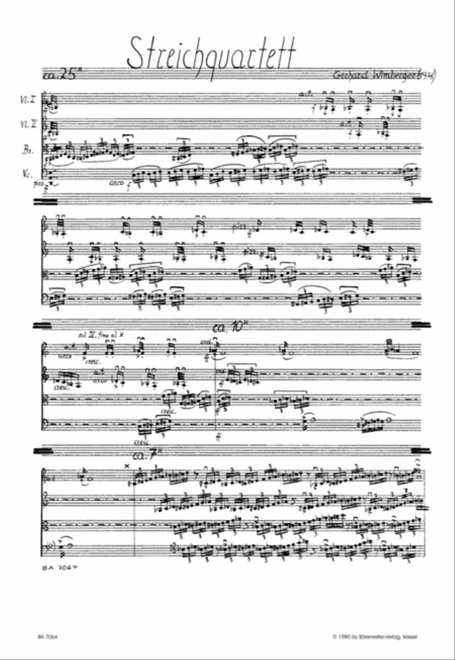 Streichquartett (1978) String Quartet scores gallery preview page 2