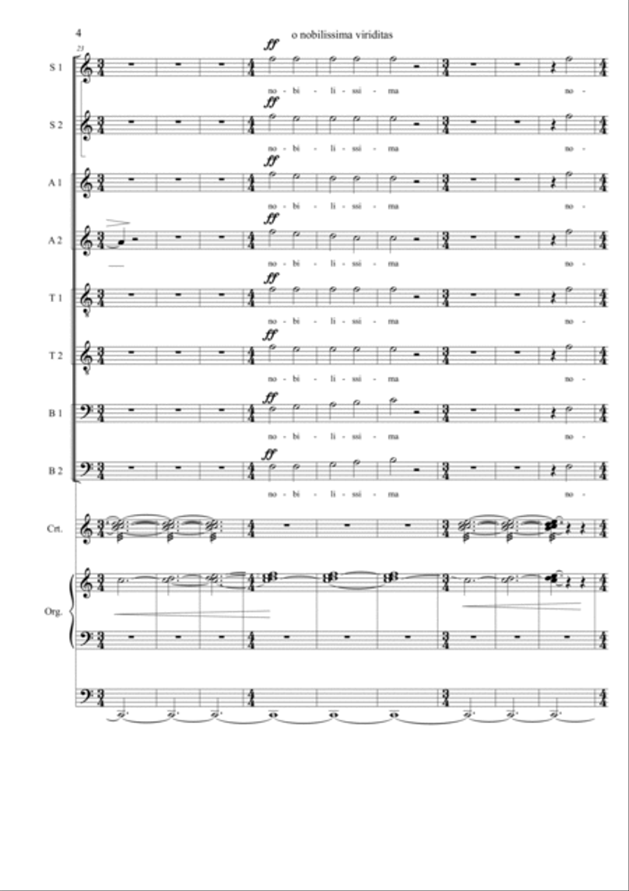 O nobilissima viriditas O nobilissima viriditas Divisi scores gallery preview page 4