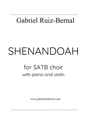 SHENANDOAH for choir SATB, violin and piano accompaniment