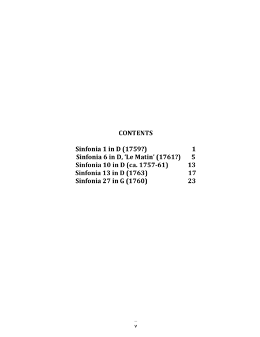 Haydn Sinfonias for String Quartet: 1, 6 ('Le Matin'), 10, 13, 27 Violin II String Quartet scores gallery preview page 5