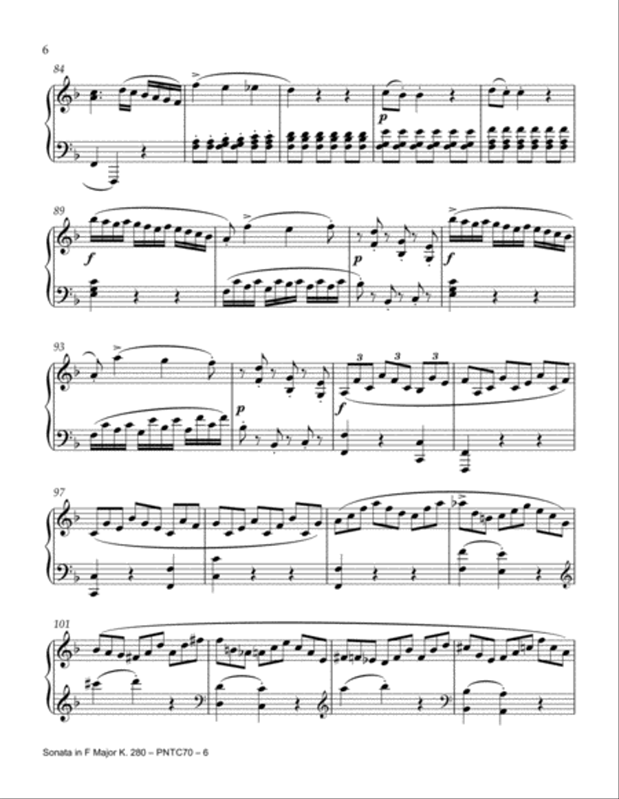 Sonata In F Major, K. 280 Sonata In F Major, K. 280 Piano Method scores gallery preview page 6