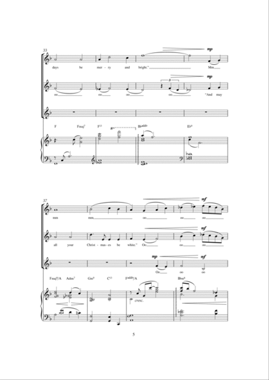 White Christmas (arr. Christopher Hussey) SSA scores gallery preview page 5