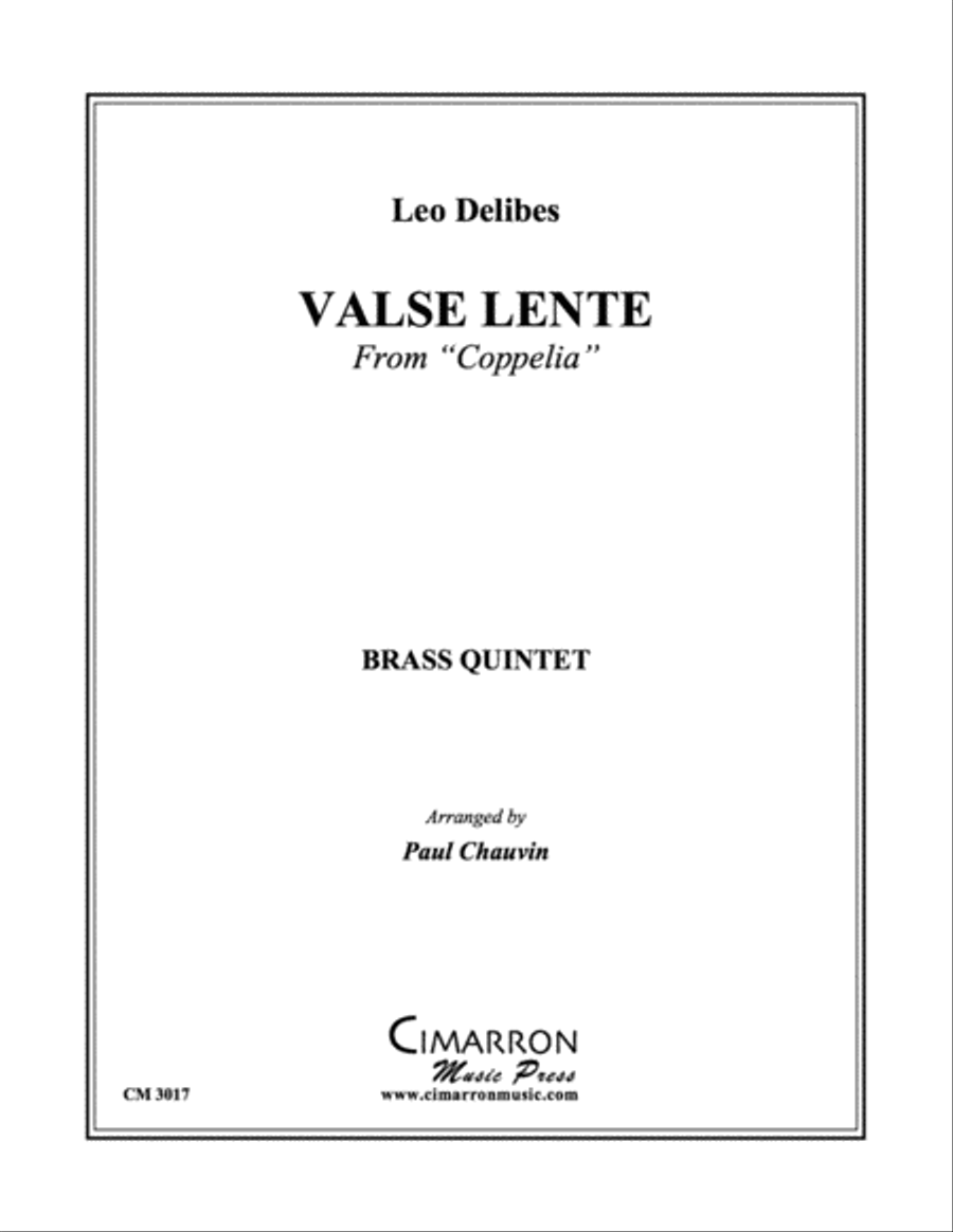 Valse Lente Brass Quintet scores gallery preview page 1