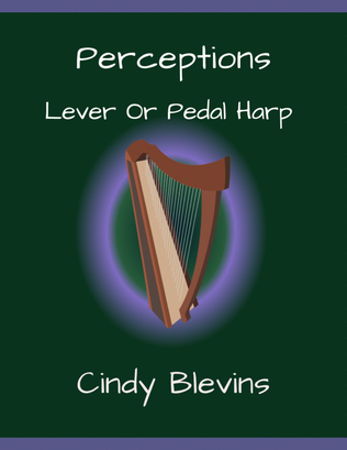 Book cover for Perceptions, original solo for Lever or Pedal Harp