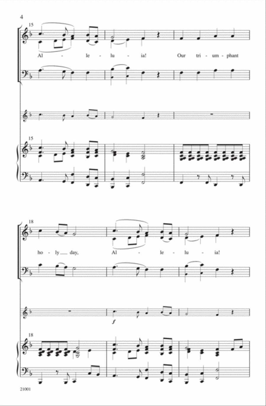 Risen Today! (An Easter Medley) 3-Part scores gallery preview page 4