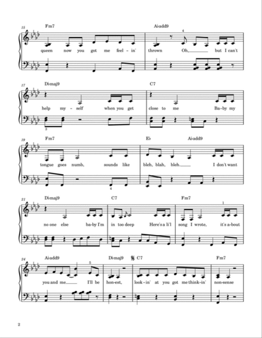 Nonsense Piano Solo scores gallery preview page 2