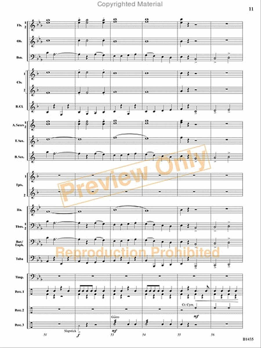 Grandma Got Run Over by a Reindeer Concert Band scores gallery preview page 10