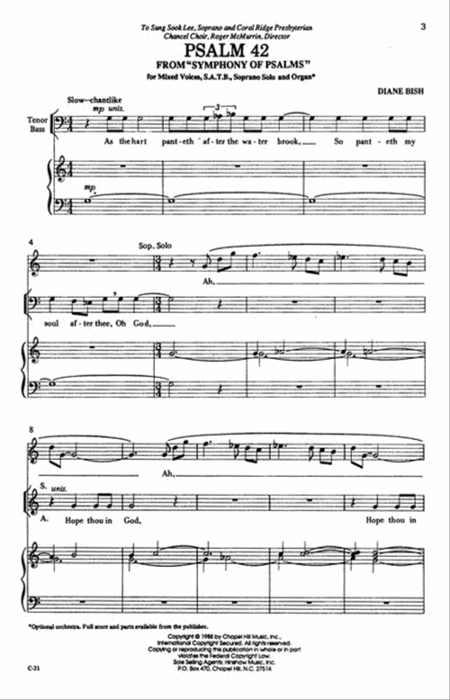 Psalm 42 4-Part scores gallery preview page 2