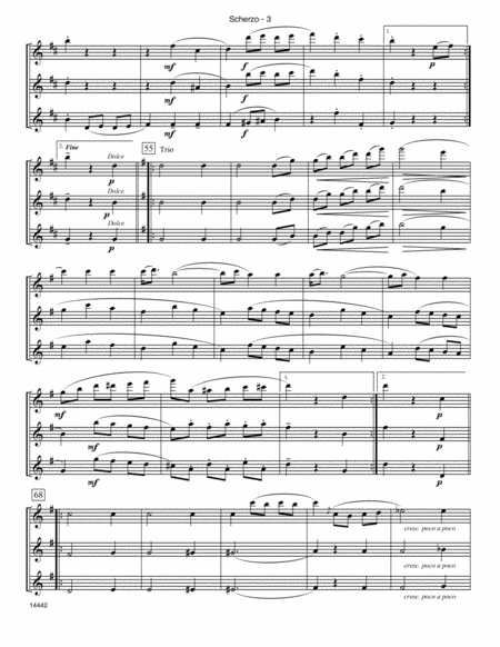 Scherzo (Movement II from Grand Trio, Op. 90) - Full Score