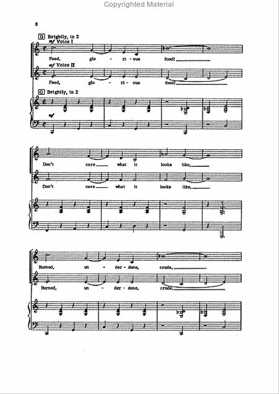 Food Glorious Food (from Oliver) 2-Part scores gallery preview page 4