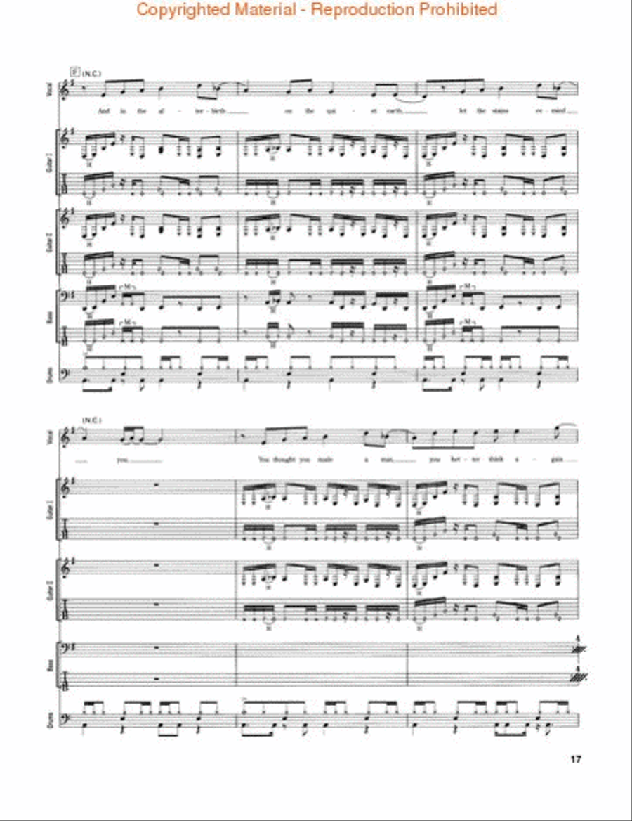 Audioslave Audioslave Guitar Tablature scores gallery preview page 3