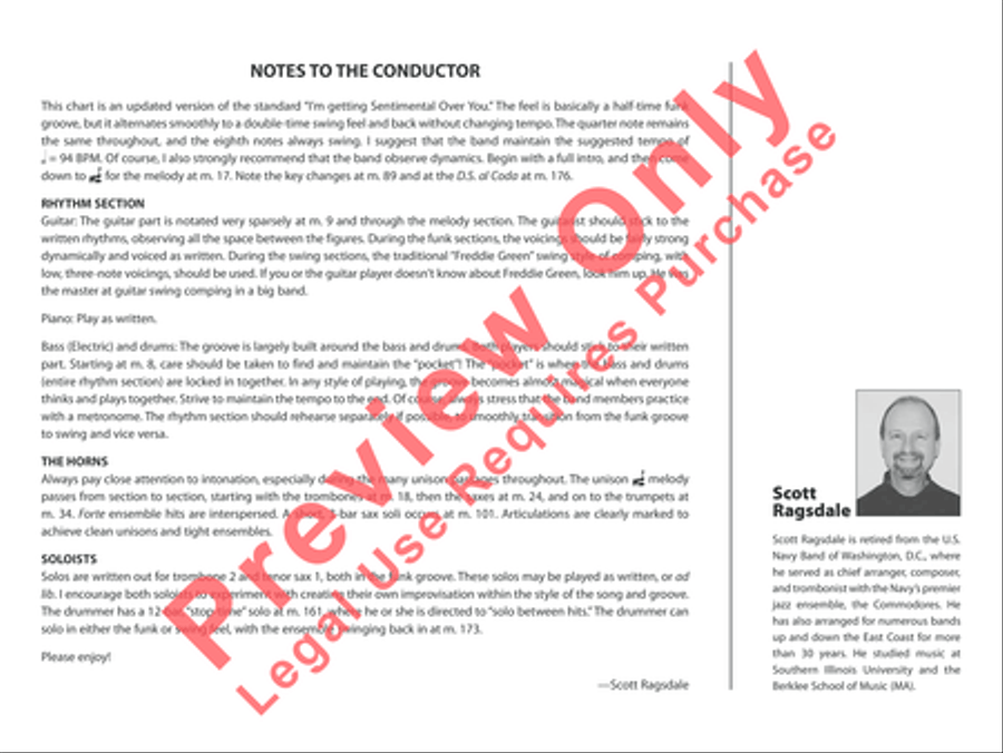 I'm Getting Sentimental Over You Jazz Ensemble scores gallery preview page 3