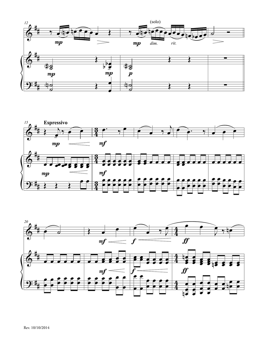In His Mother's Arms for the First Time Flute Solo scores gallery preview page 2