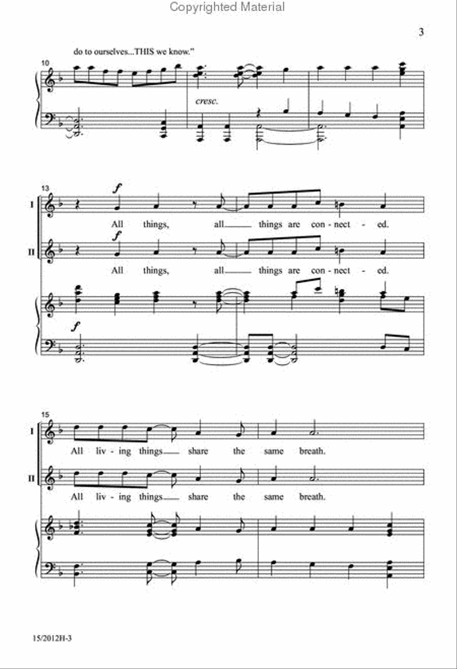 All Things are Connected 2-Part scores gallery preview page 3
