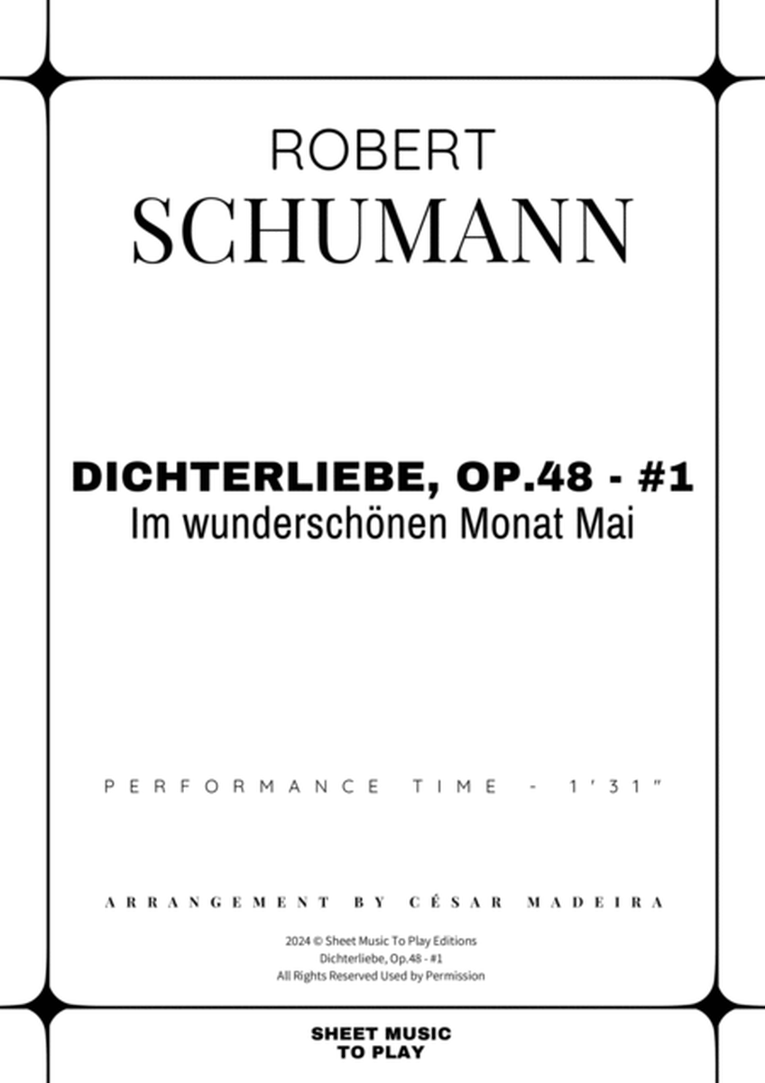Dichterliebe, Op.48 No.1 - Tuba and Piano (Full Score and Parts) image number null