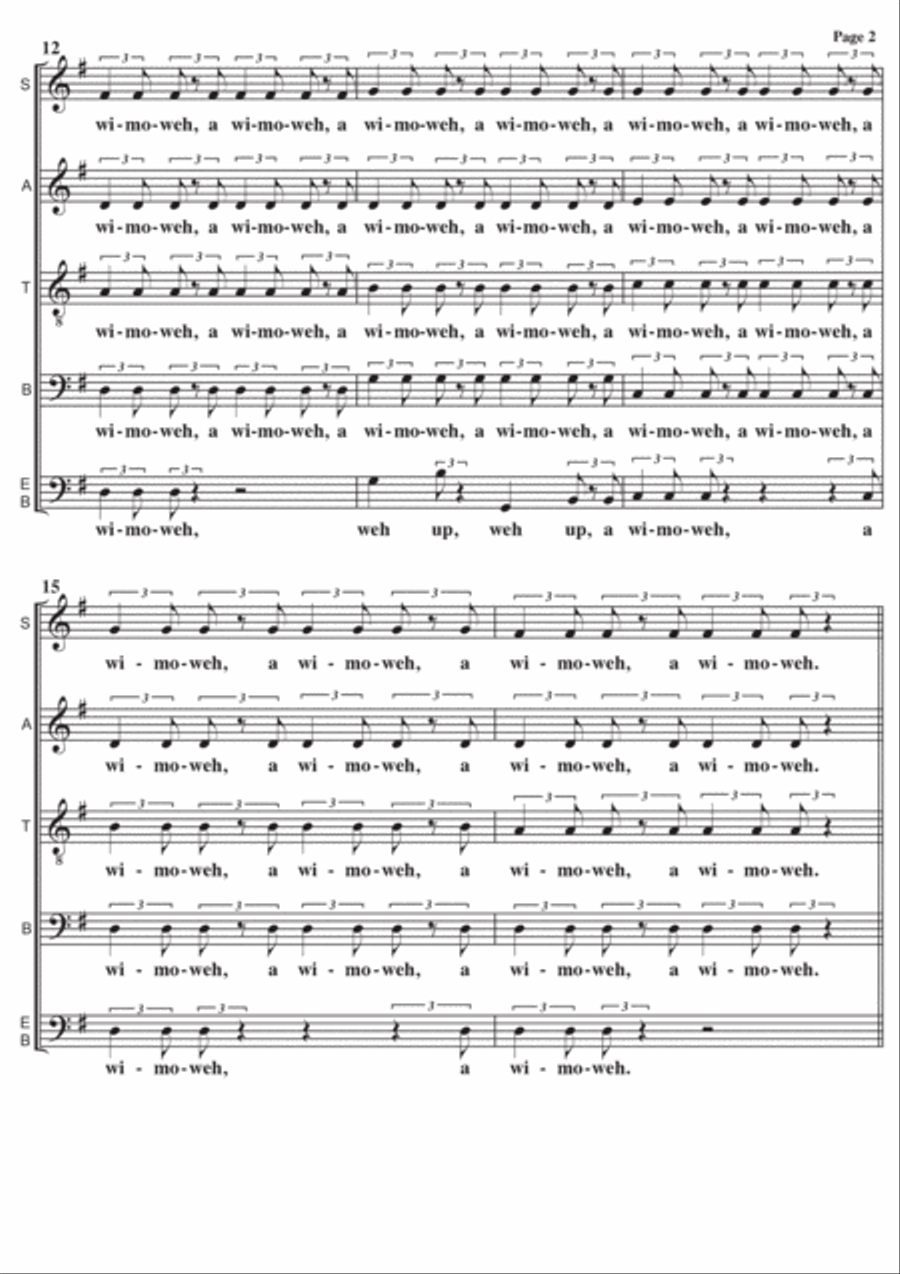 The Lion Sleeps Tonight Divisi scores gallery preview page 2