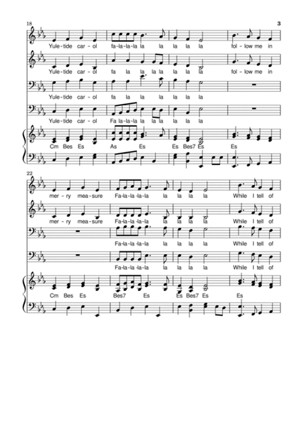 Deck the Halls - Welsh Christmas Traditional - SATB - Arr. Forevergreens Music image number null