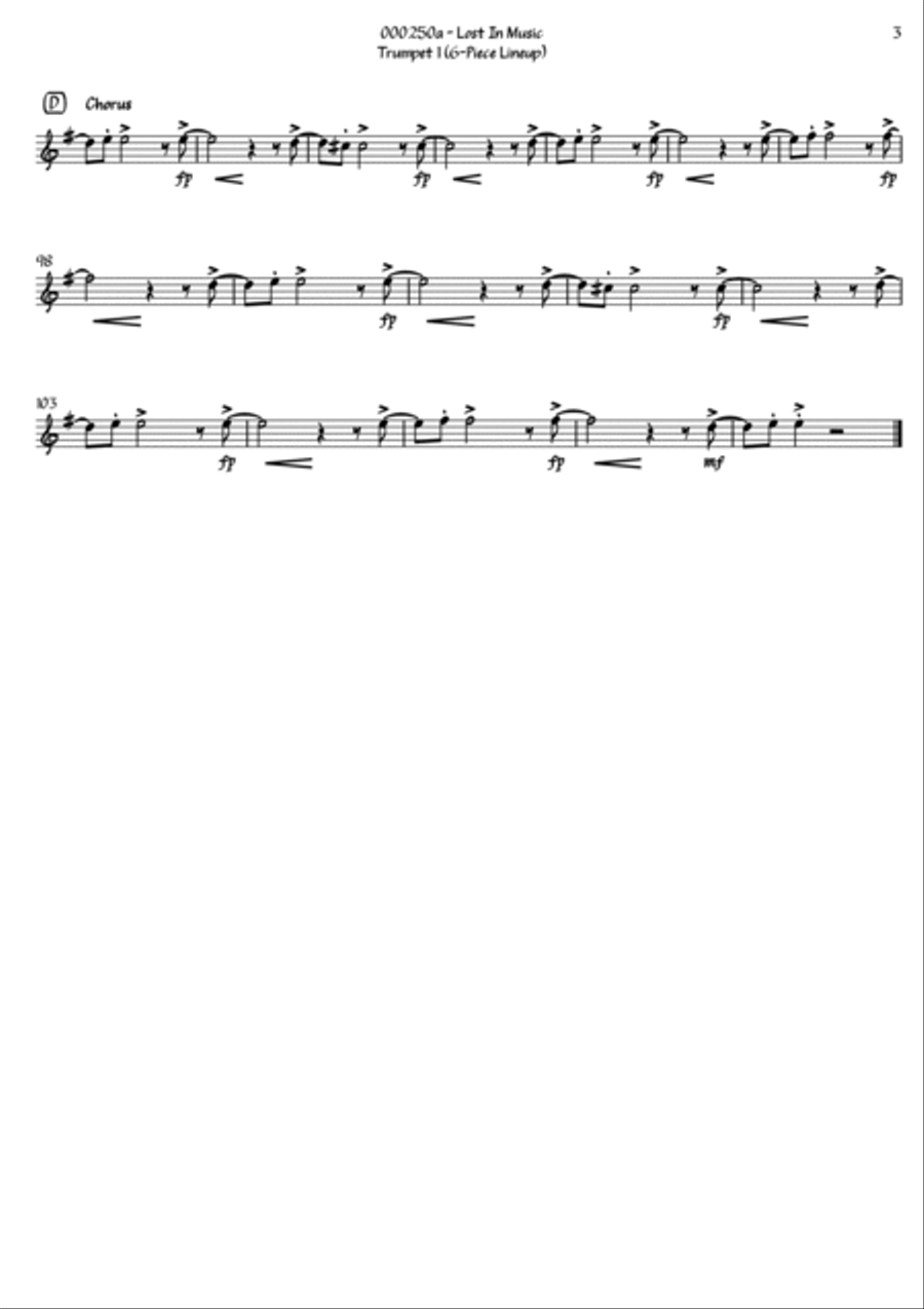 Lost In Music Small Ensemble scores gallery preview page 3