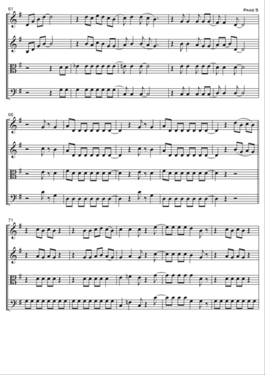 Mamma Mia String Quartet scores gallery preview page 5