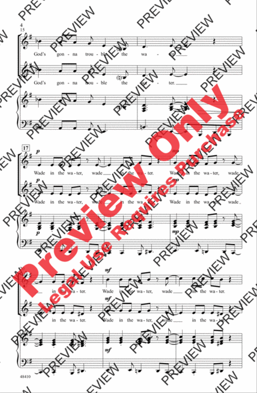 Wade in the Water 2-Part scores gallery preview page 4