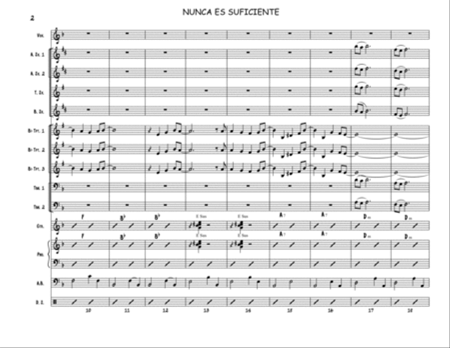 NUNCA ES SUFICIENTE Jazz Ensemble scores gallery preview page 3