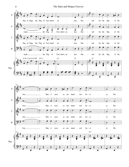 The Stars And Stripes Forever (SATB Divisi) image number null