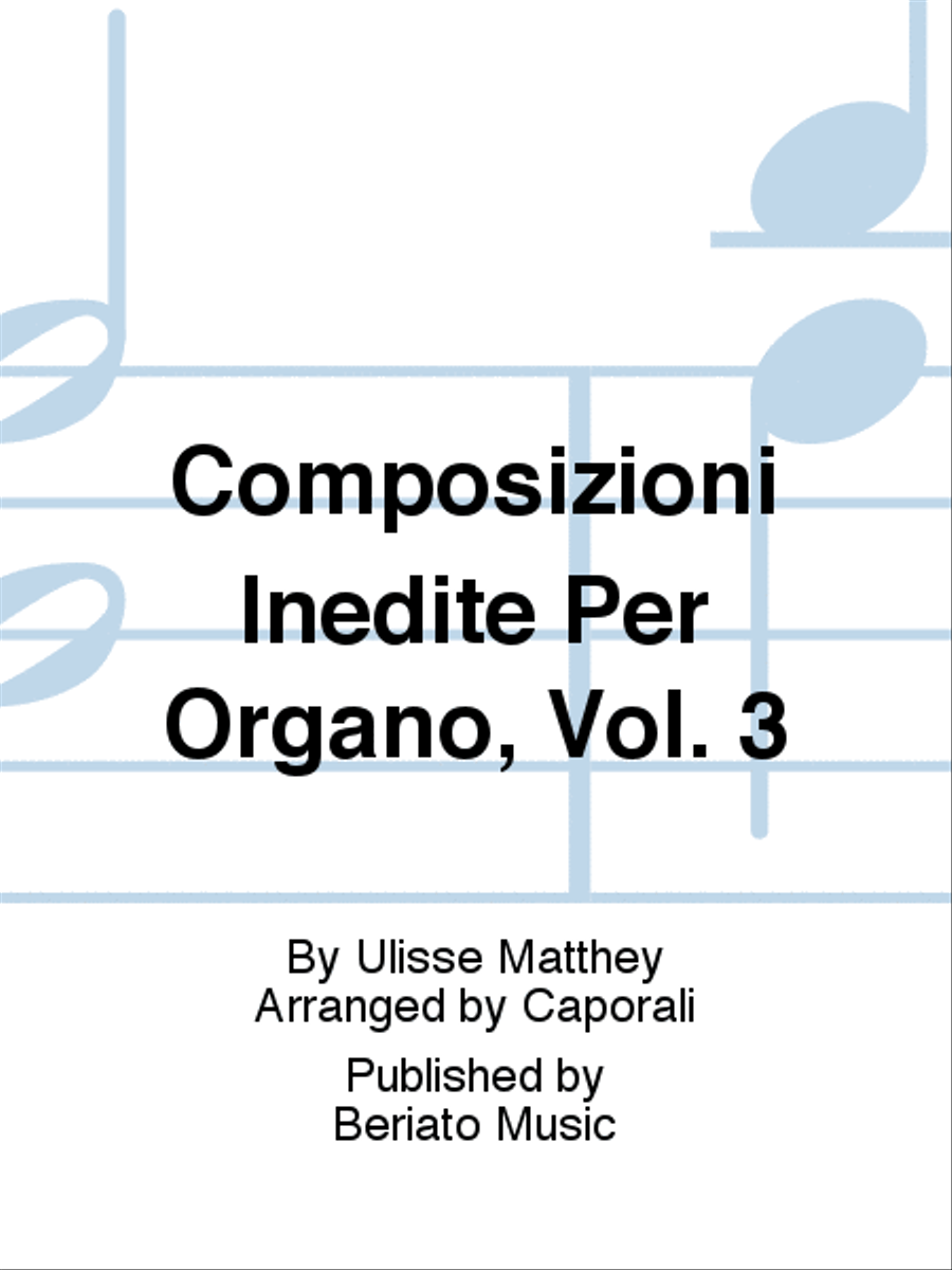 Composizioni Inedite Per Organo, Vol. 3 Organ scores gallery preview page 1