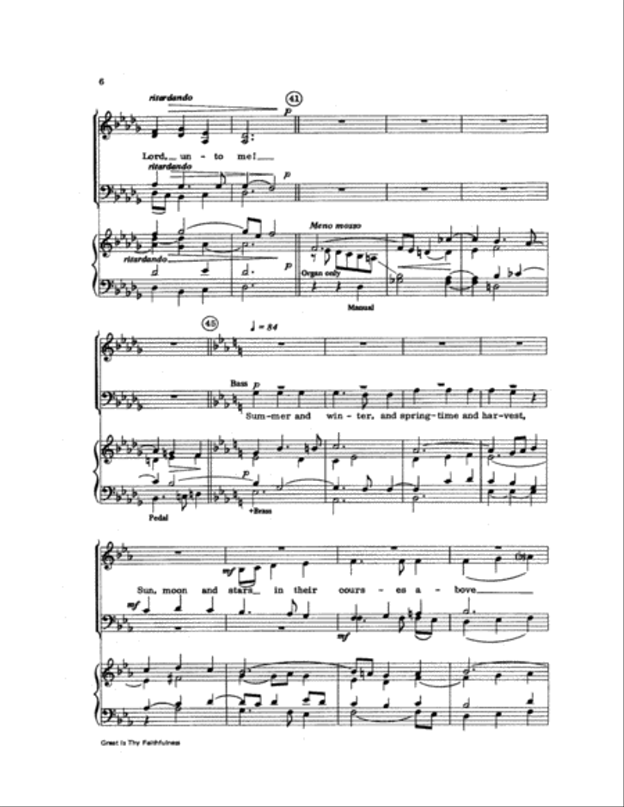 Great Is Thy Faithfulness 4-Part scores gallery preview page 6