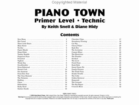 Piano Town, Technic - Primer