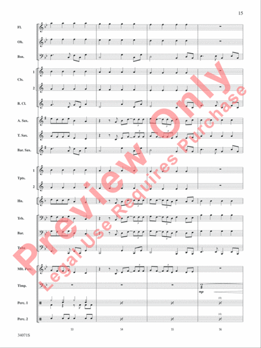 Haven't Met You Yet Concert Band scores gallery preview page 16
