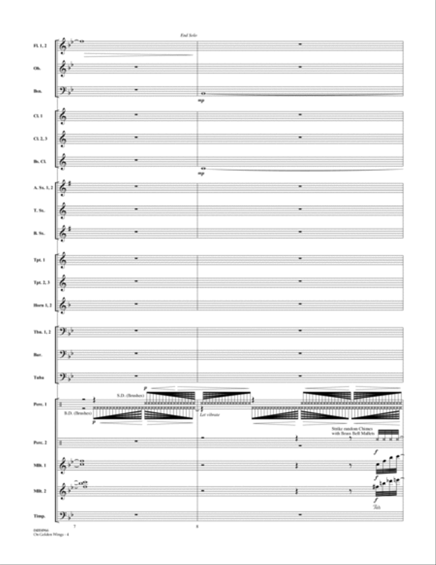 On Golden Wings - Conductor Score (Full Score) Concert Band scores gallery preview page 4