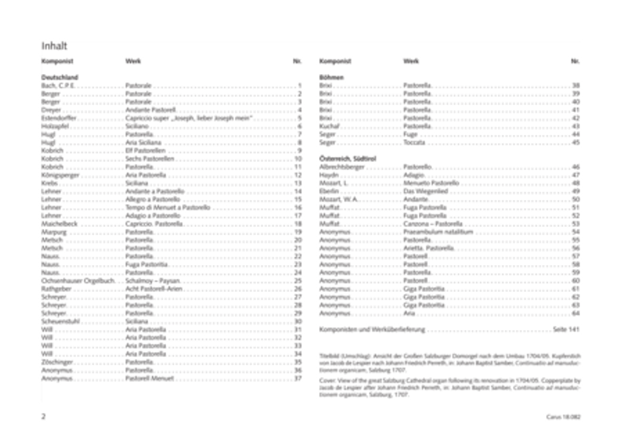 Pastoral music for organ, vol. 2: Germany, Bohemia, Austria, South Tyrol Organ Solo scores gallery preview page 3