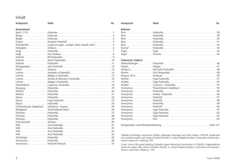 Pastoral music for organ, vol. 2: Germany, Bohemia, Austria, South Tyrol