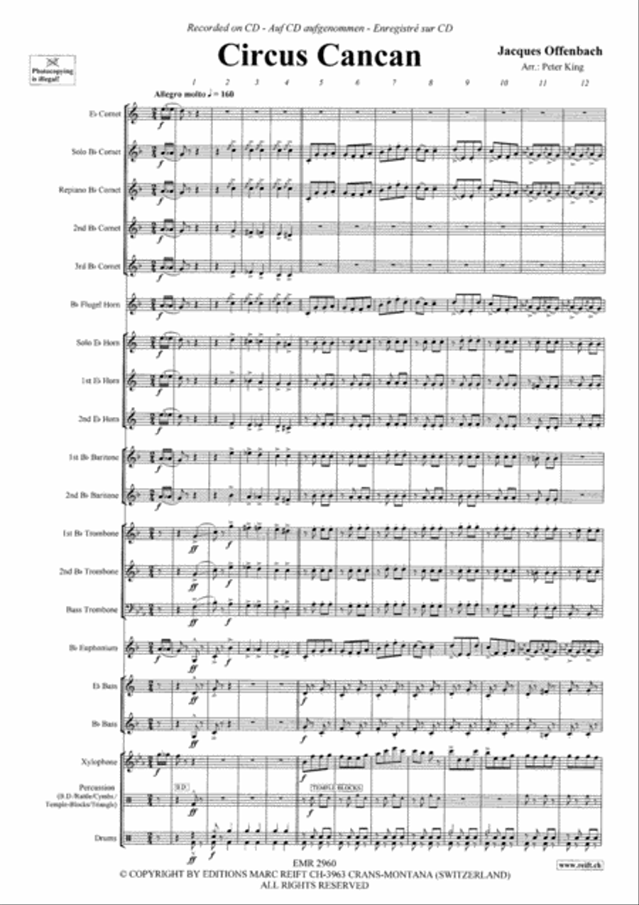 Circus Cancan Brass Band scores gallery preview page 4