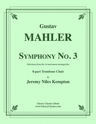 Book cover for Symphony No. 3 selections from 1st movement for 8-part Trombone Choir