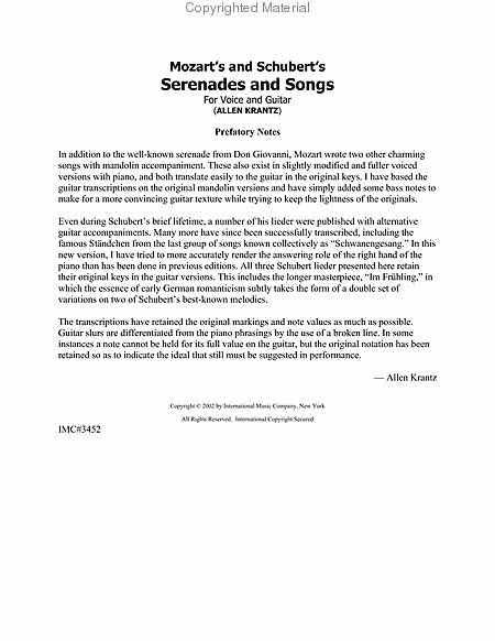 Serenades And Songs