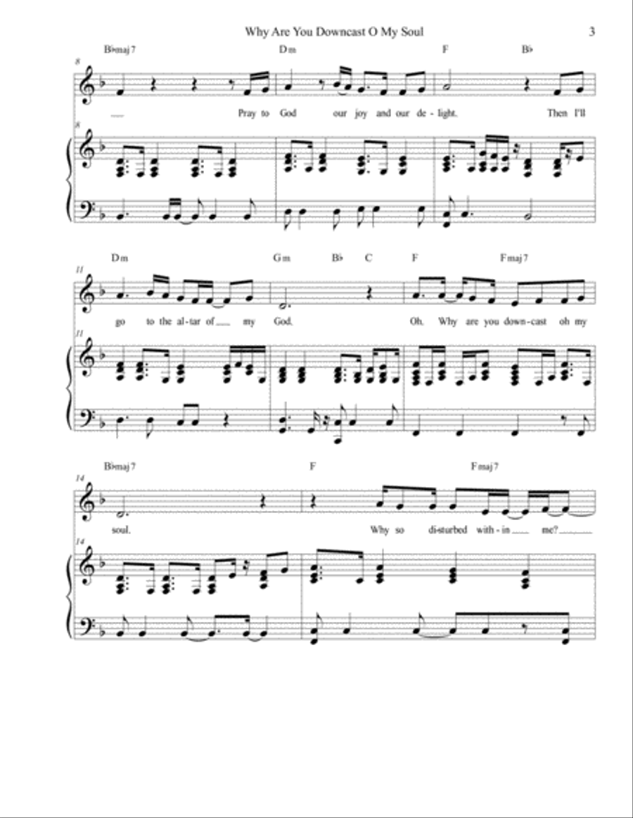 Why Are You Downcast O My Soul (Version 1) Piano, Vocal, Guitar scores gallery preview page 3